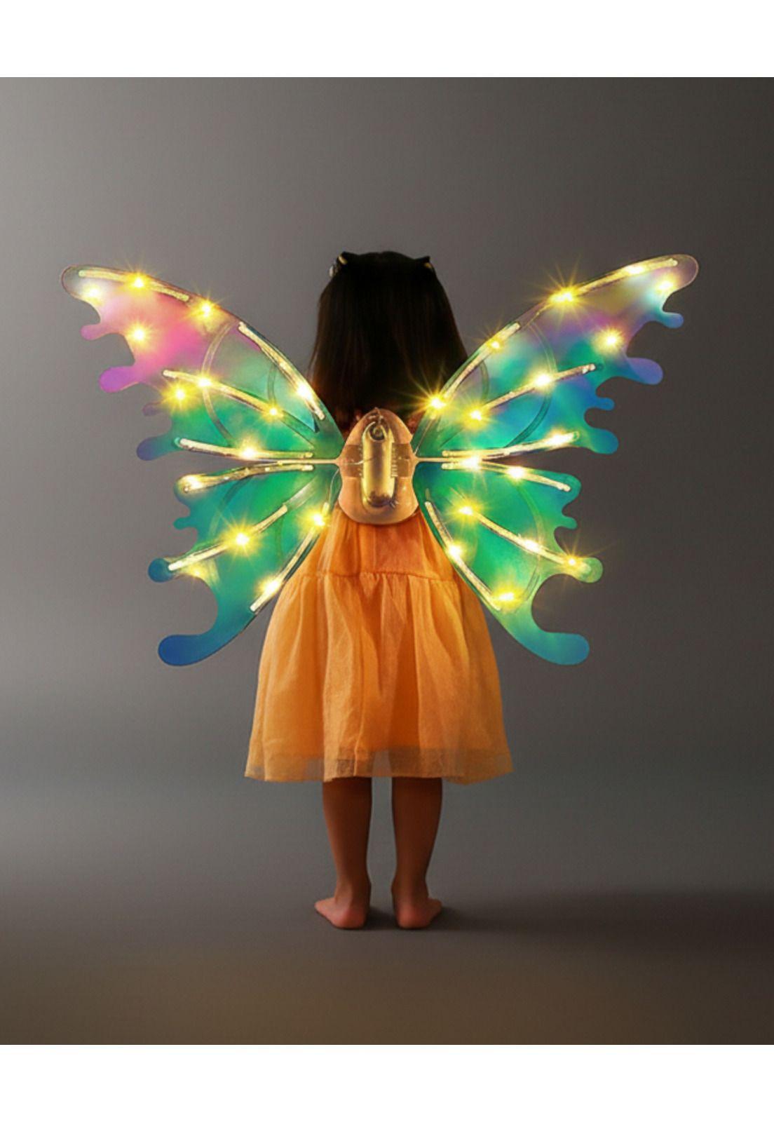 Alas De Hada Con Luces Led y Música Niña Disfraz Fantasía-6