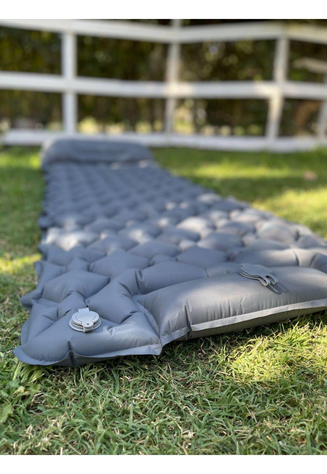 Colchoneta Inflable Camping Piscina Gris-3