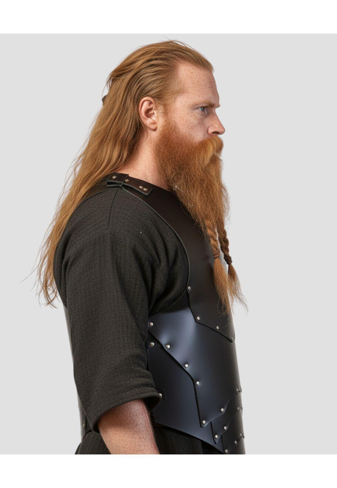 Disfraz Armadura Vikingo Guerrero Cuero Sintetico-2