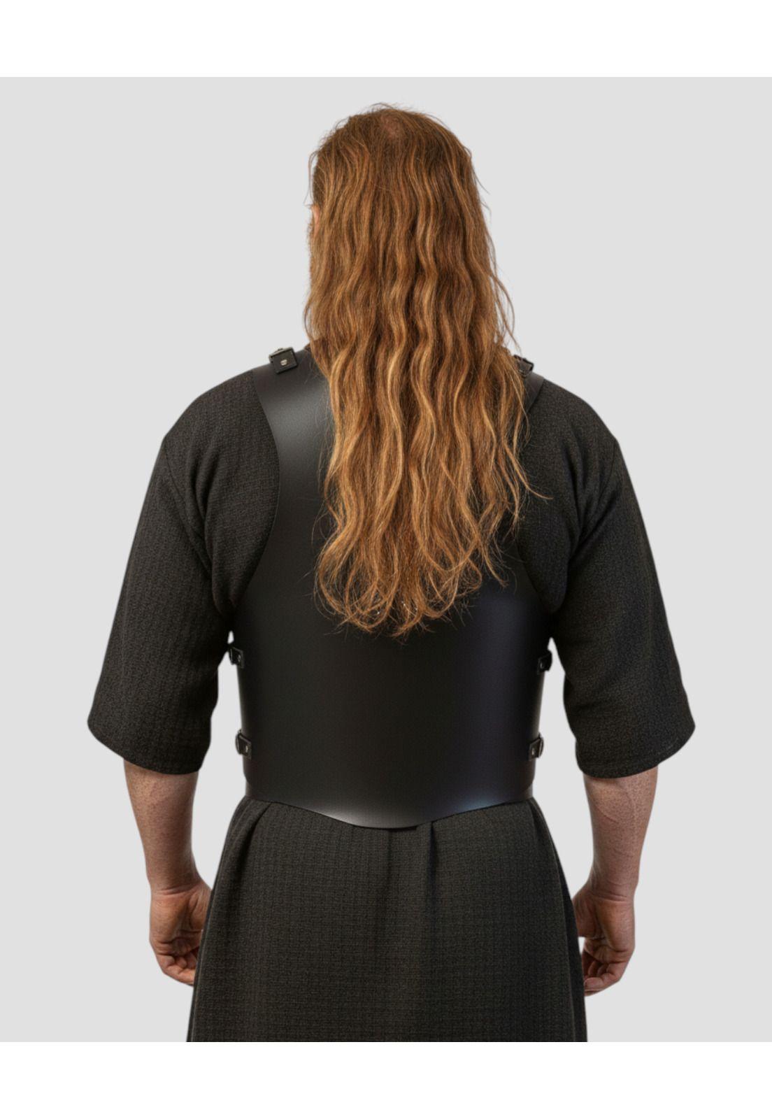 Disfraz Armadura Vikingo Guerrero Cuero Sintetico-4