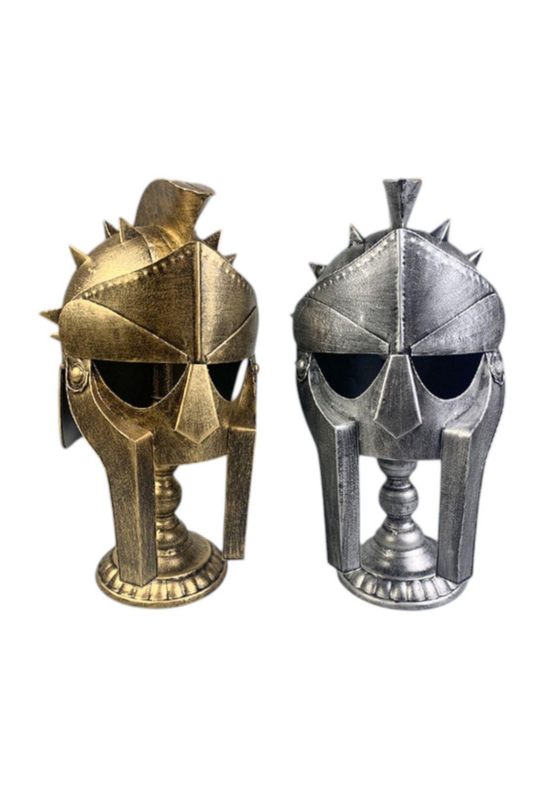 Casco Gladiador Espartano Guerrero Metálico Cosplay Premium-2