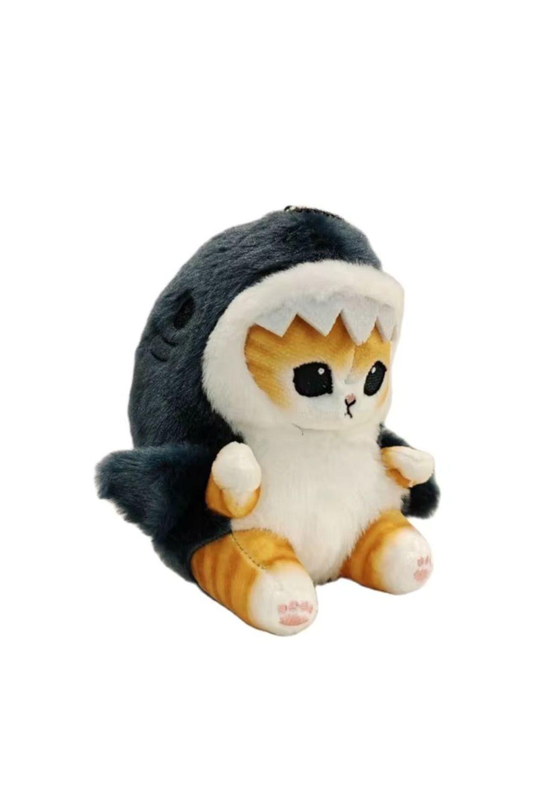 Peluche Gatito Michi Kawaii Con Disfraz Tiburon 30 CM-0