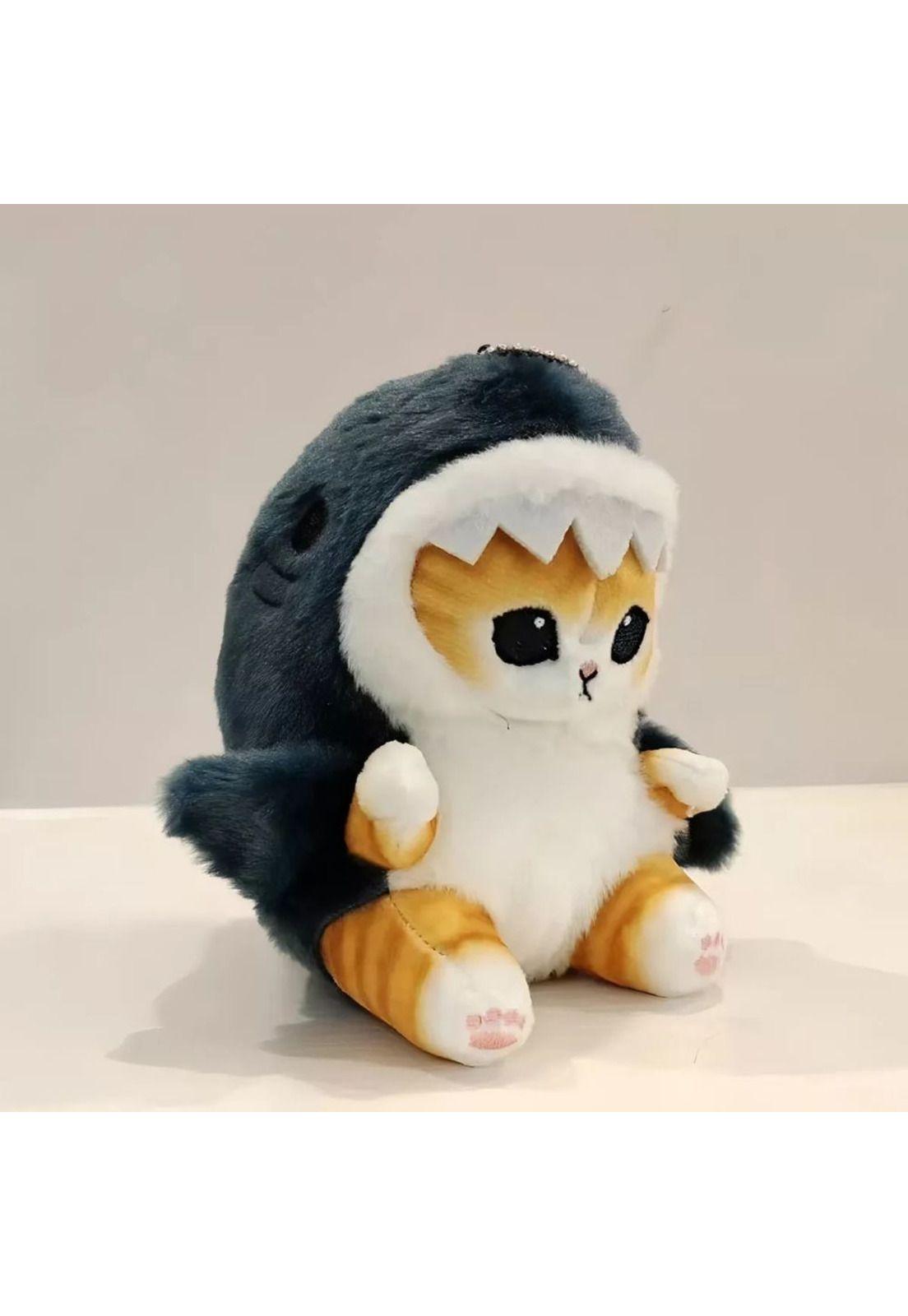 Peluche Gatito Michi Kawaii Con Disfraz Tiburon 30 CM-3