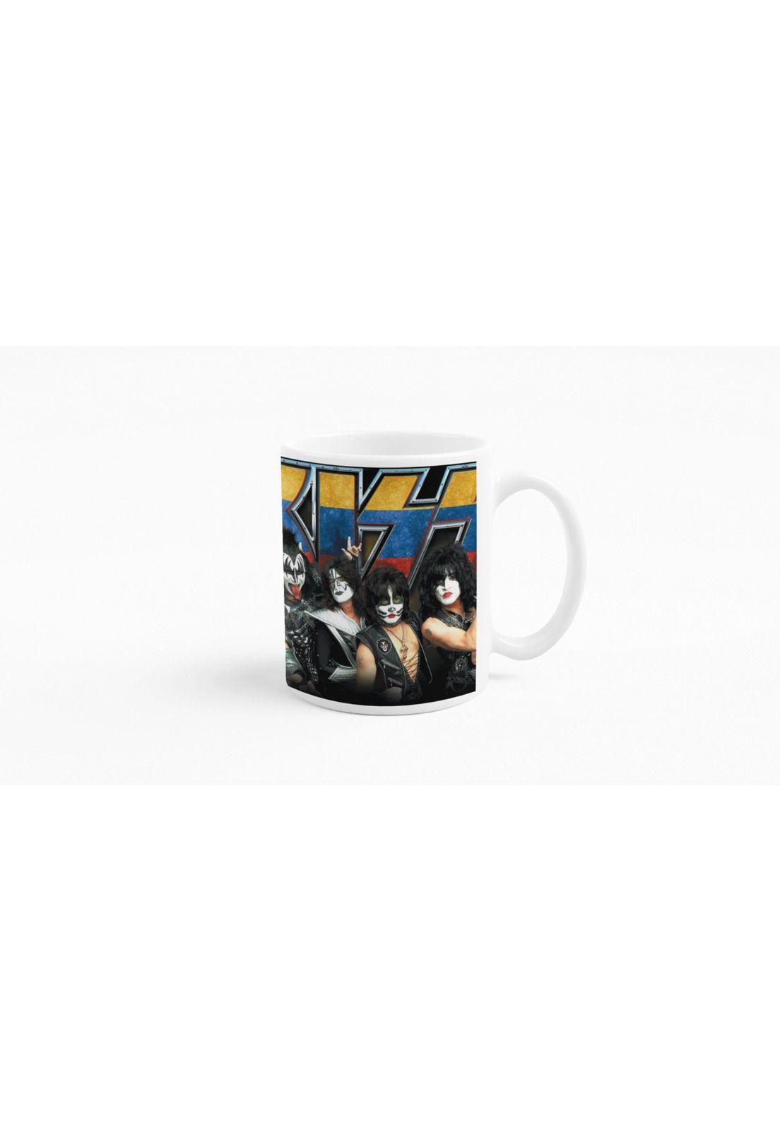 tazones tazas blancas Kiss Banda Rock-2