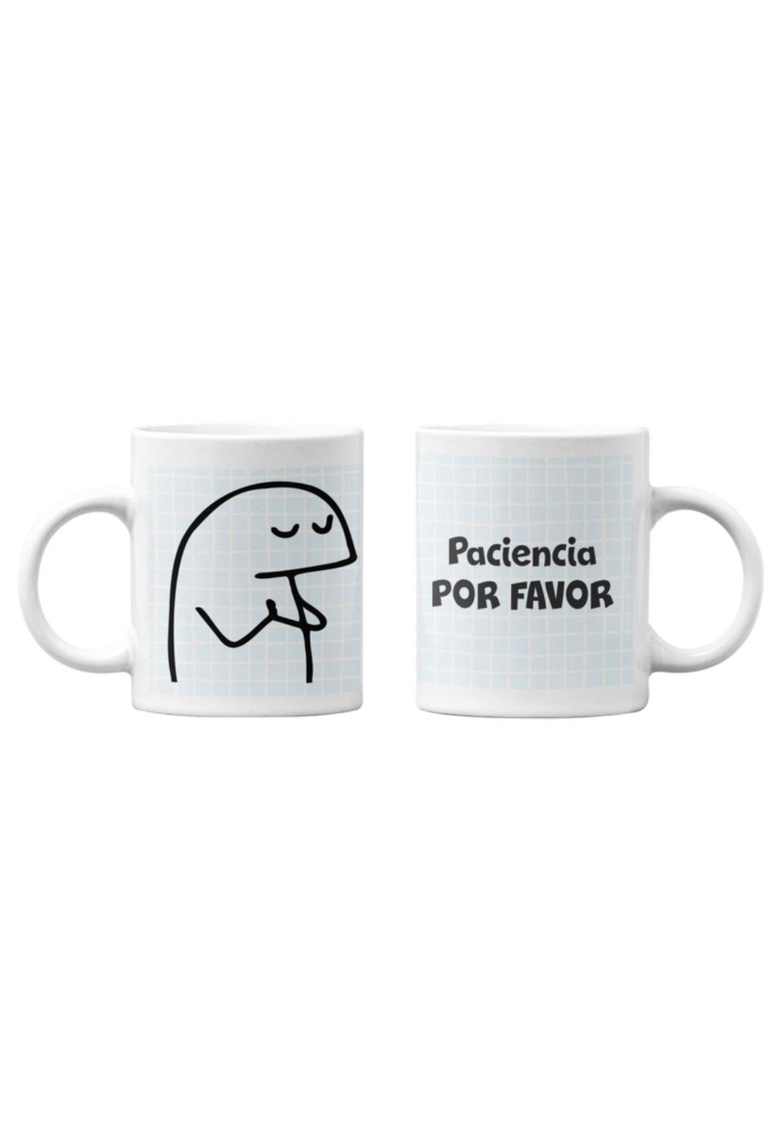 Tazones tazas blancas Paciencia porfavor Regalo-0