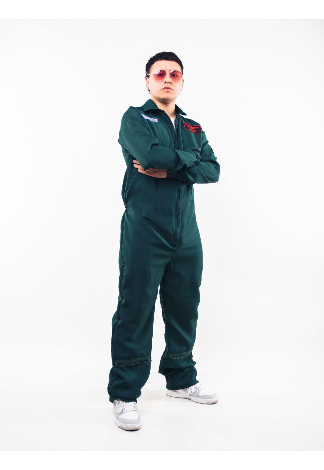 Disfraz De Piloto De Halloween Para Hombre Top Gun Adultos-3