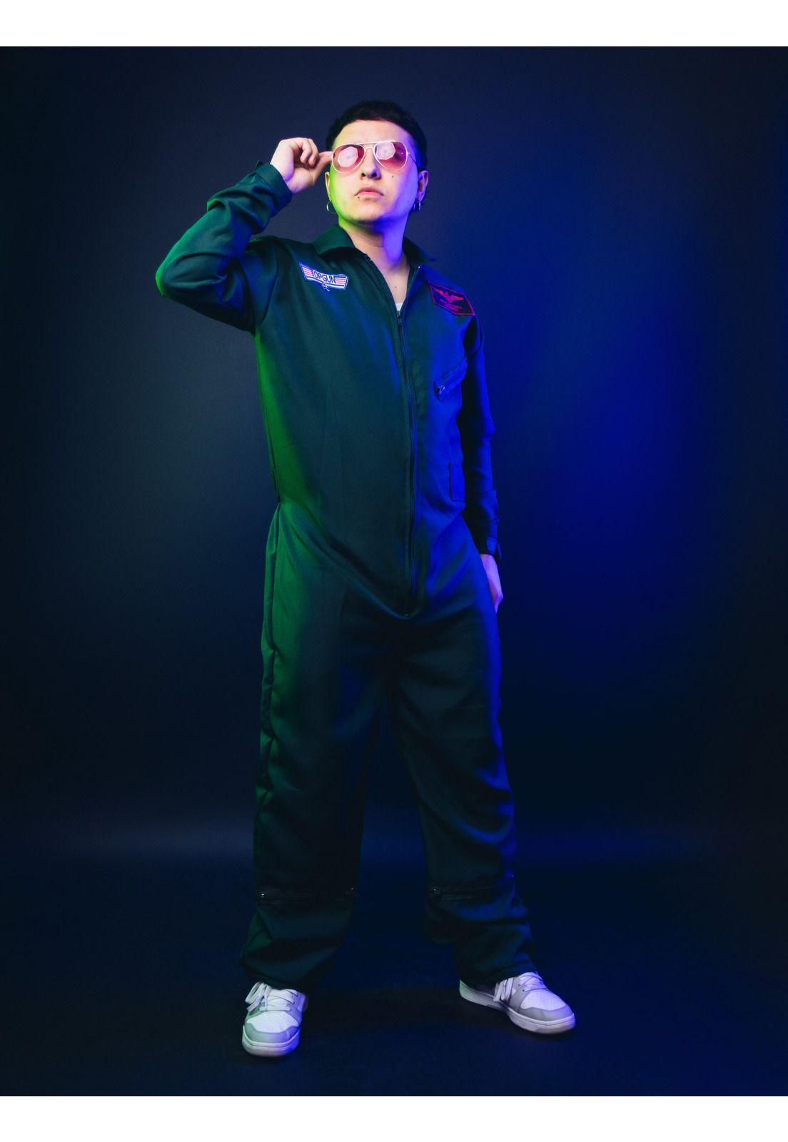 Disfraz De Piloto De Halloween Para Hombre Top Gun Adultos-5