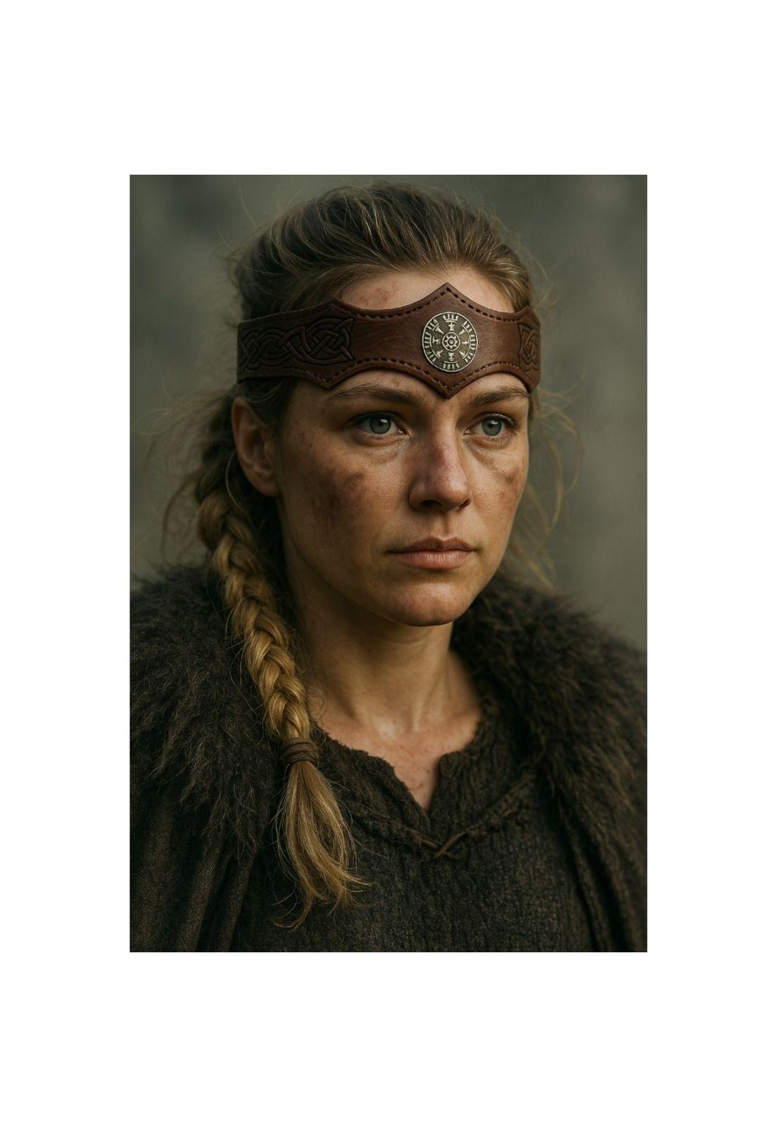 Tiara Vikinga Medieval Celtas En Relieve Ajustable-3