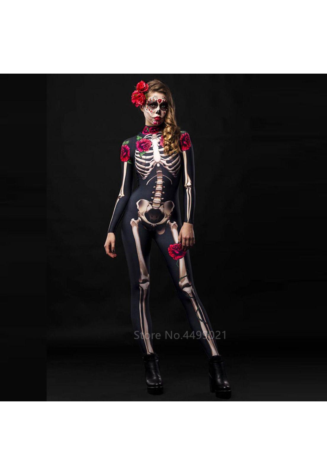 Disfraz Mujer Catrina Halloween Para Adultos-2