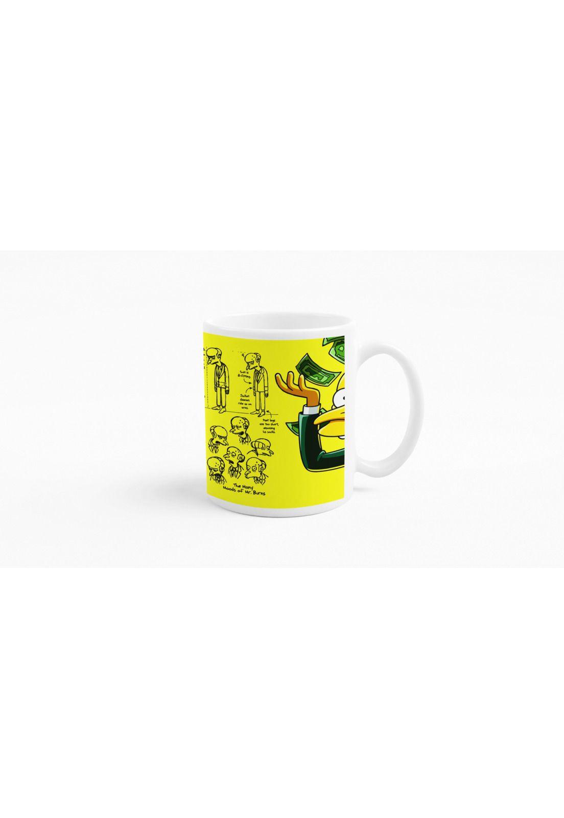 Tazones tazas blancas Montgomery Burns Los Simpson-2