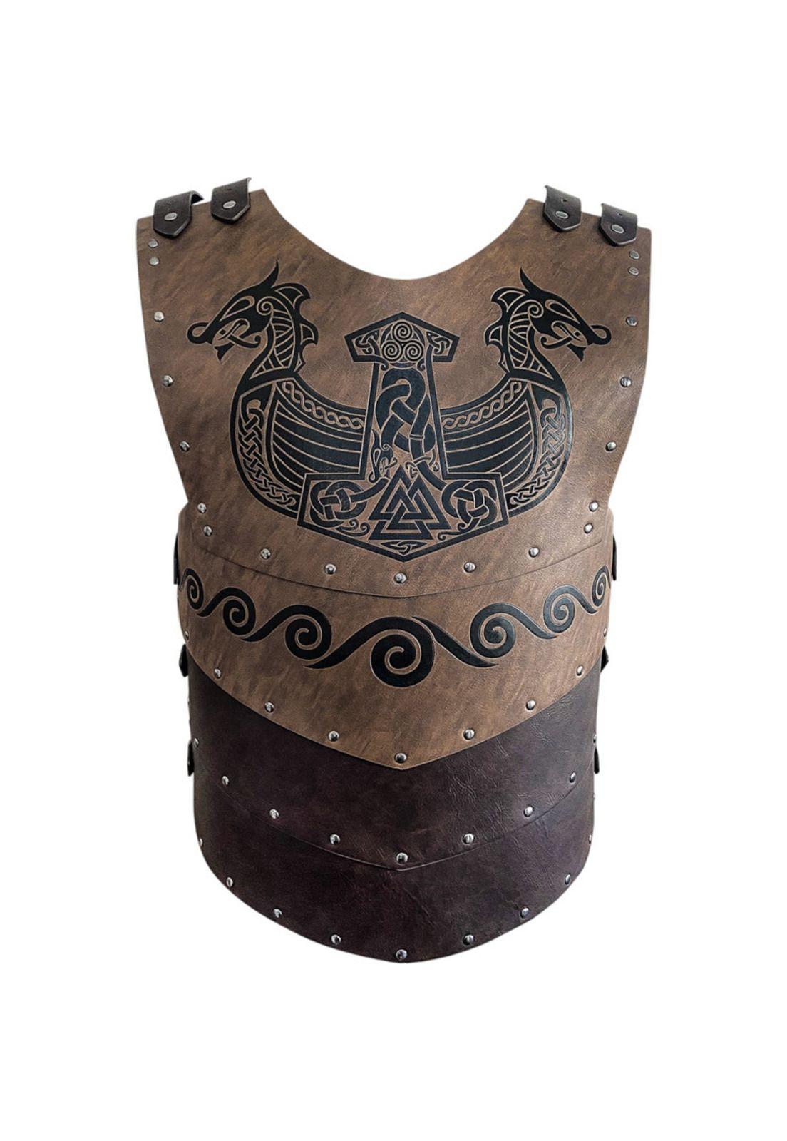 Disfraz Armadura Vikingo Cuero Premium-0