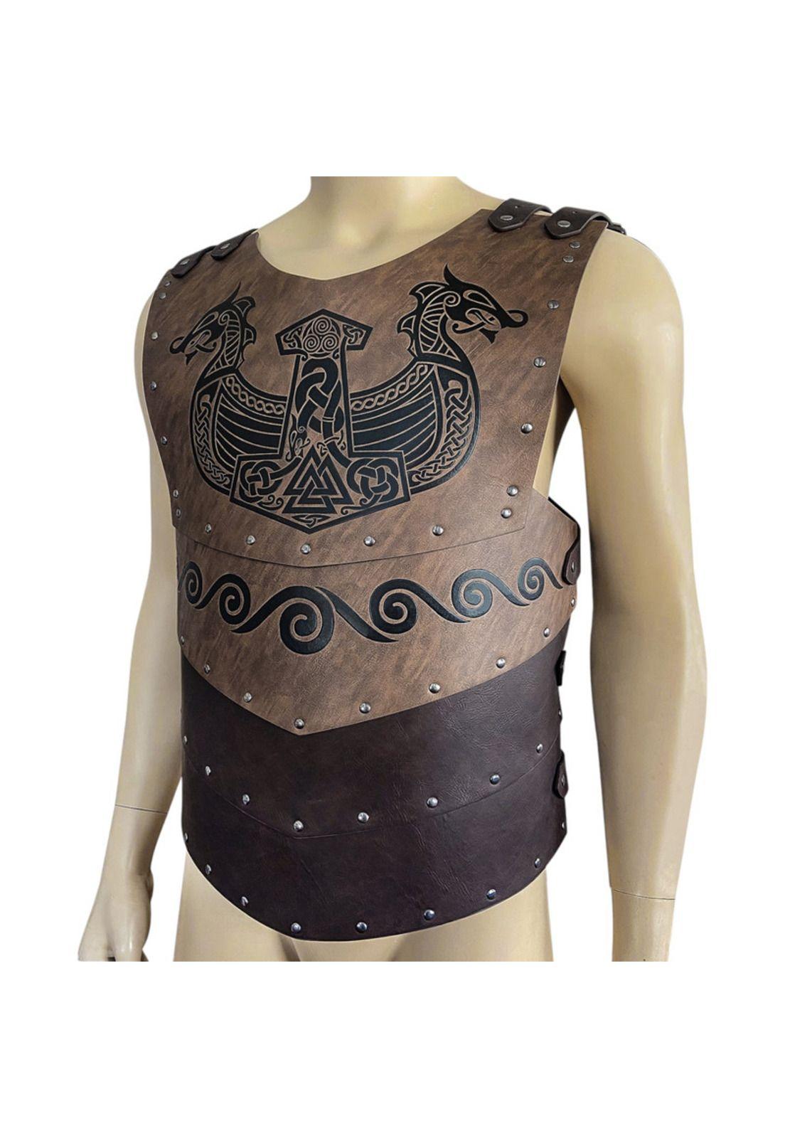 Disfraz Armadura Vikingo Cuero Premium-1