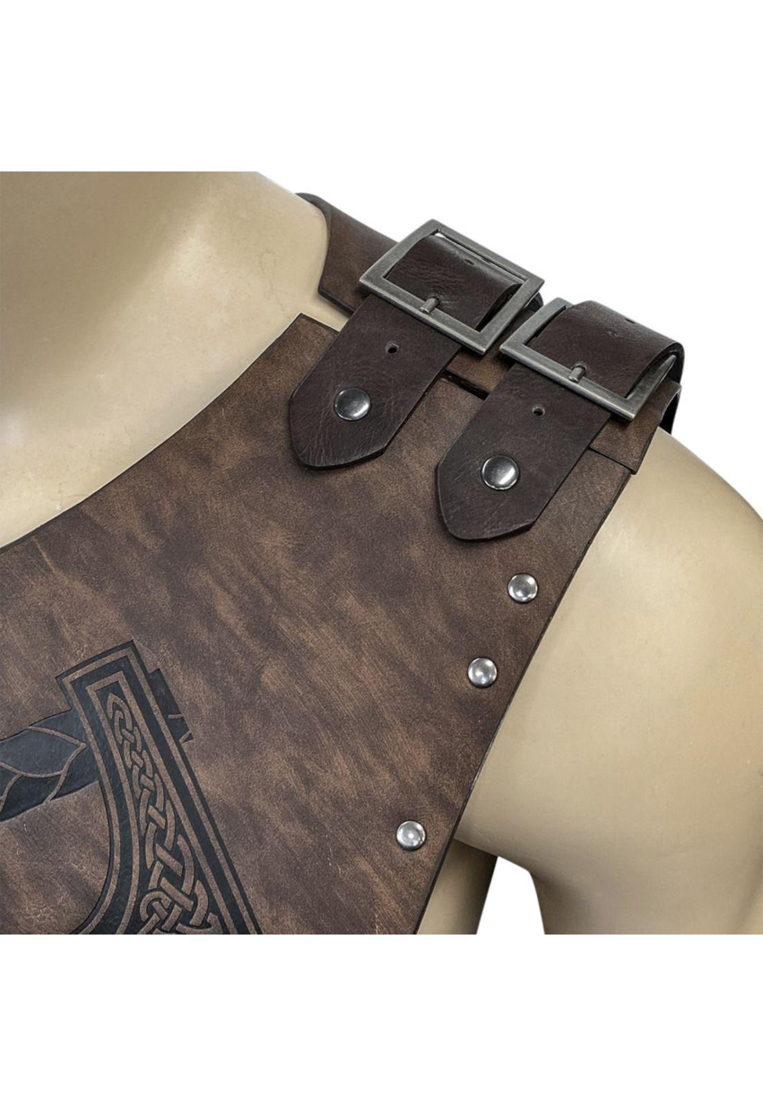 Disfraz Armadura Vikingo Cuero Premium-4