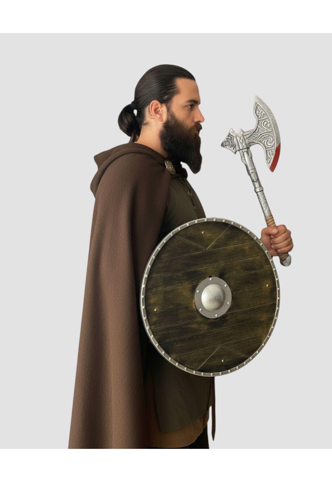 Escudo y Hacha Medieval Vikinga Cosplay Accesorio Disfraz-2