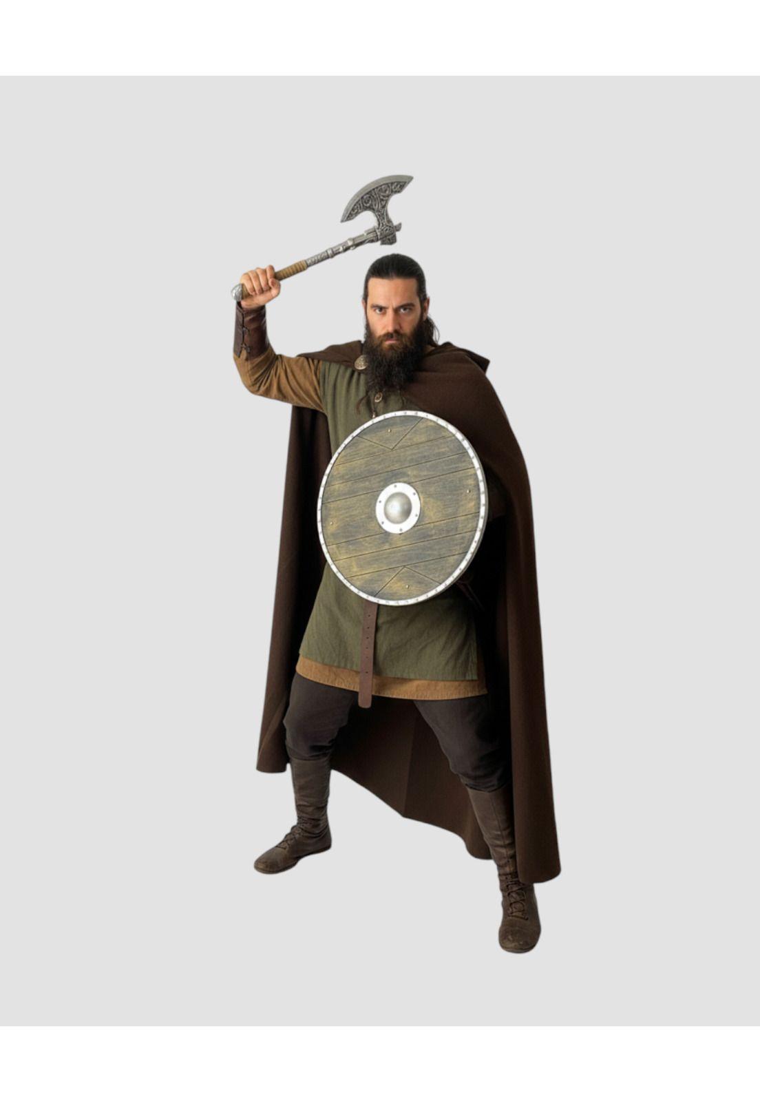Escudo y Hacha Medieval Vikinga Cosplay Accesorio Disfraz-3
