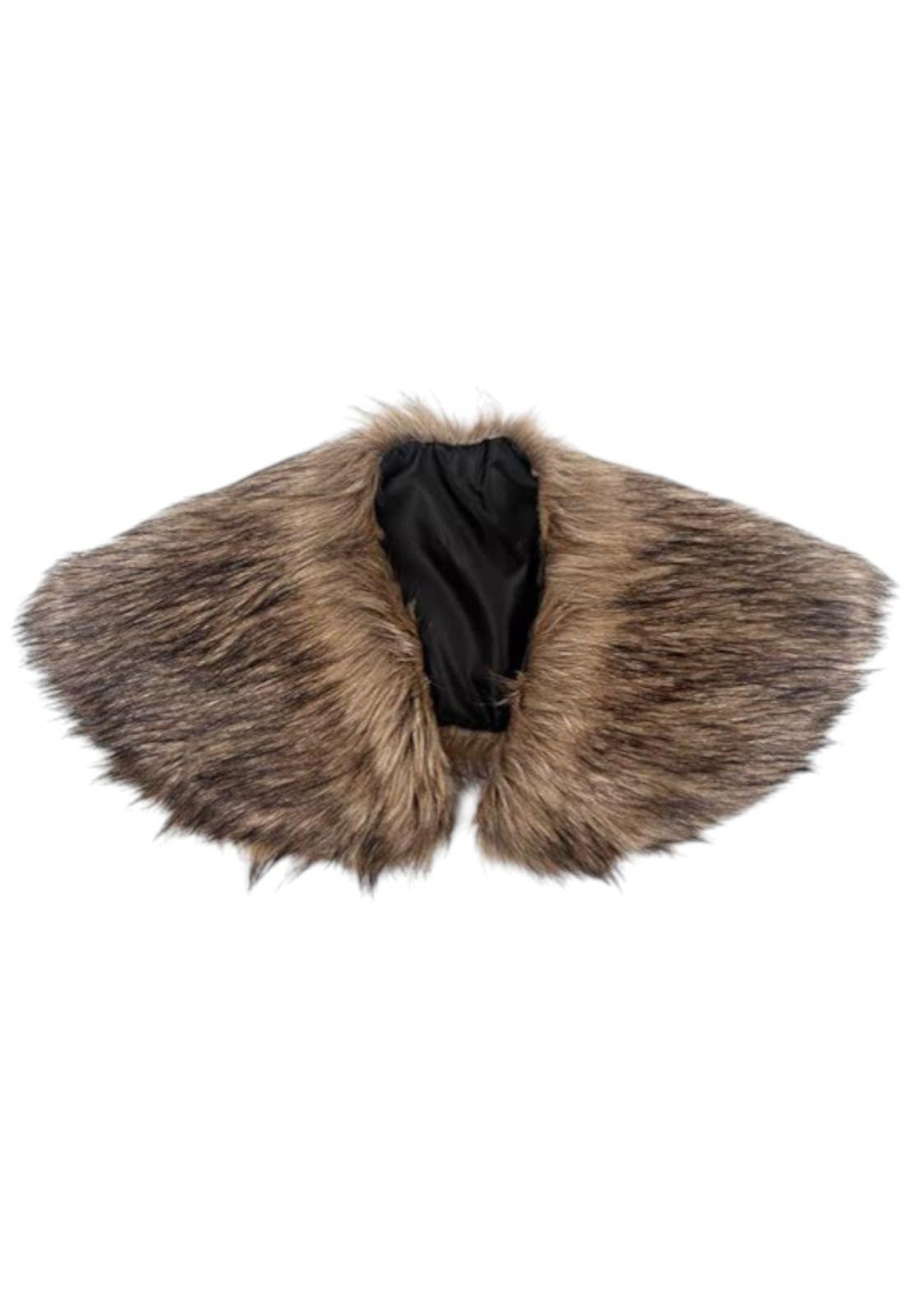 Chal Vikingo Disfraz Medieval Hombre Cuello Pelaje-0