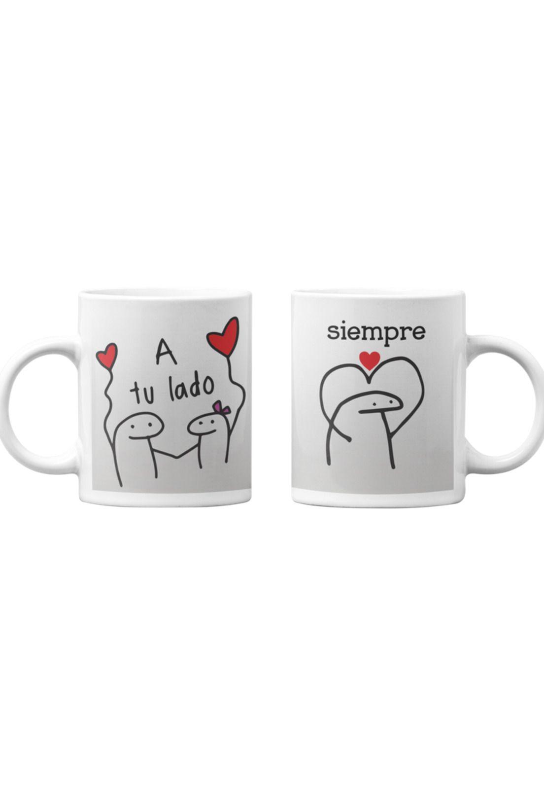 Tazones tazas blancas a Tu Lado Siempre Regalo-0