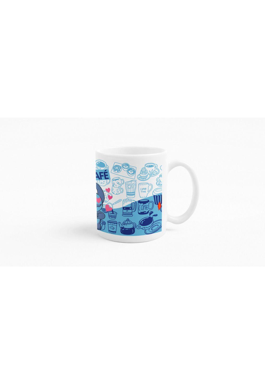 Tazones tazas blancas Stitch Lilo y Stitch Con y Sin Cafe-2