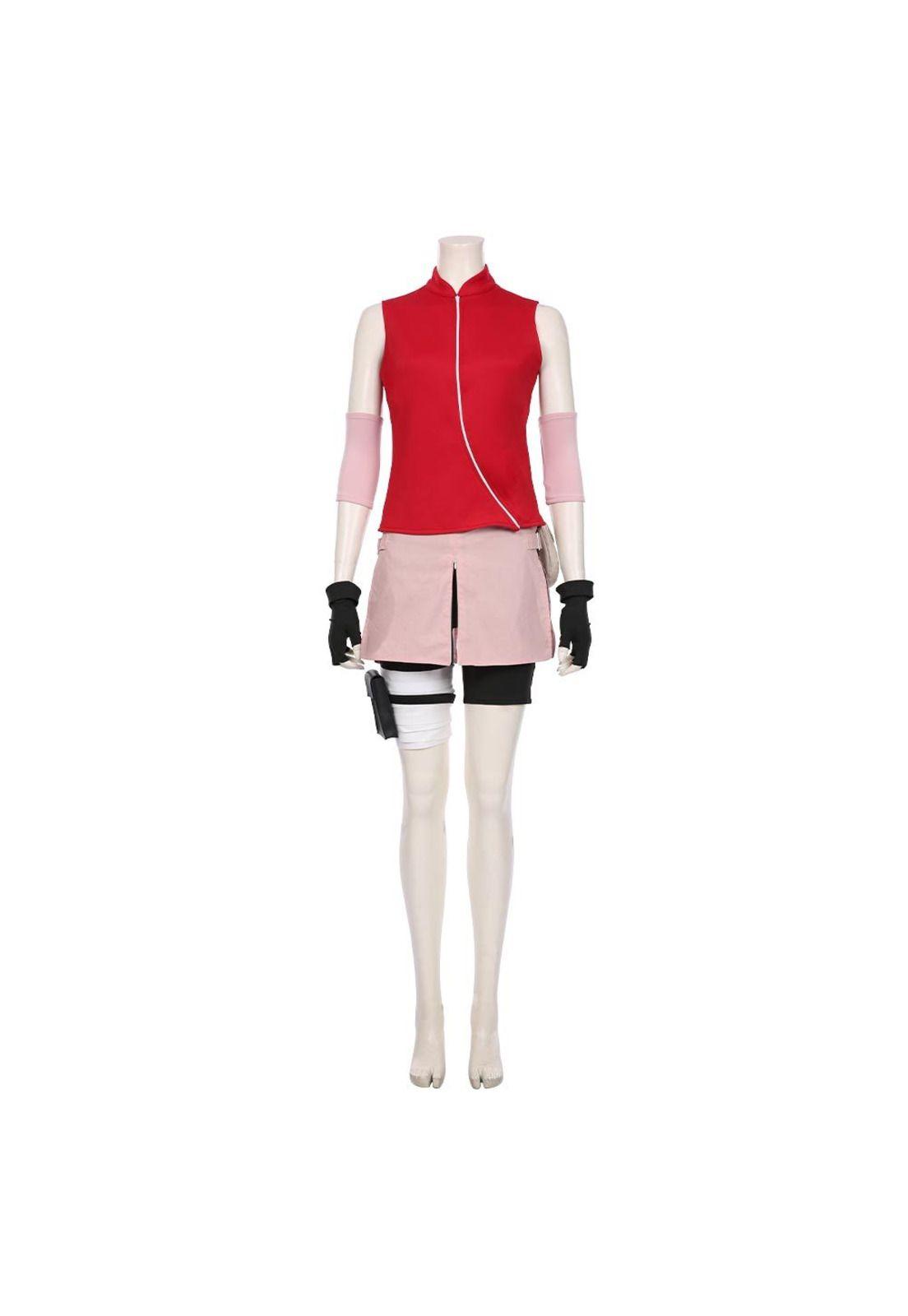 Traje Cosplay Sakura Haruno Completo - Naruto Shippuden-0