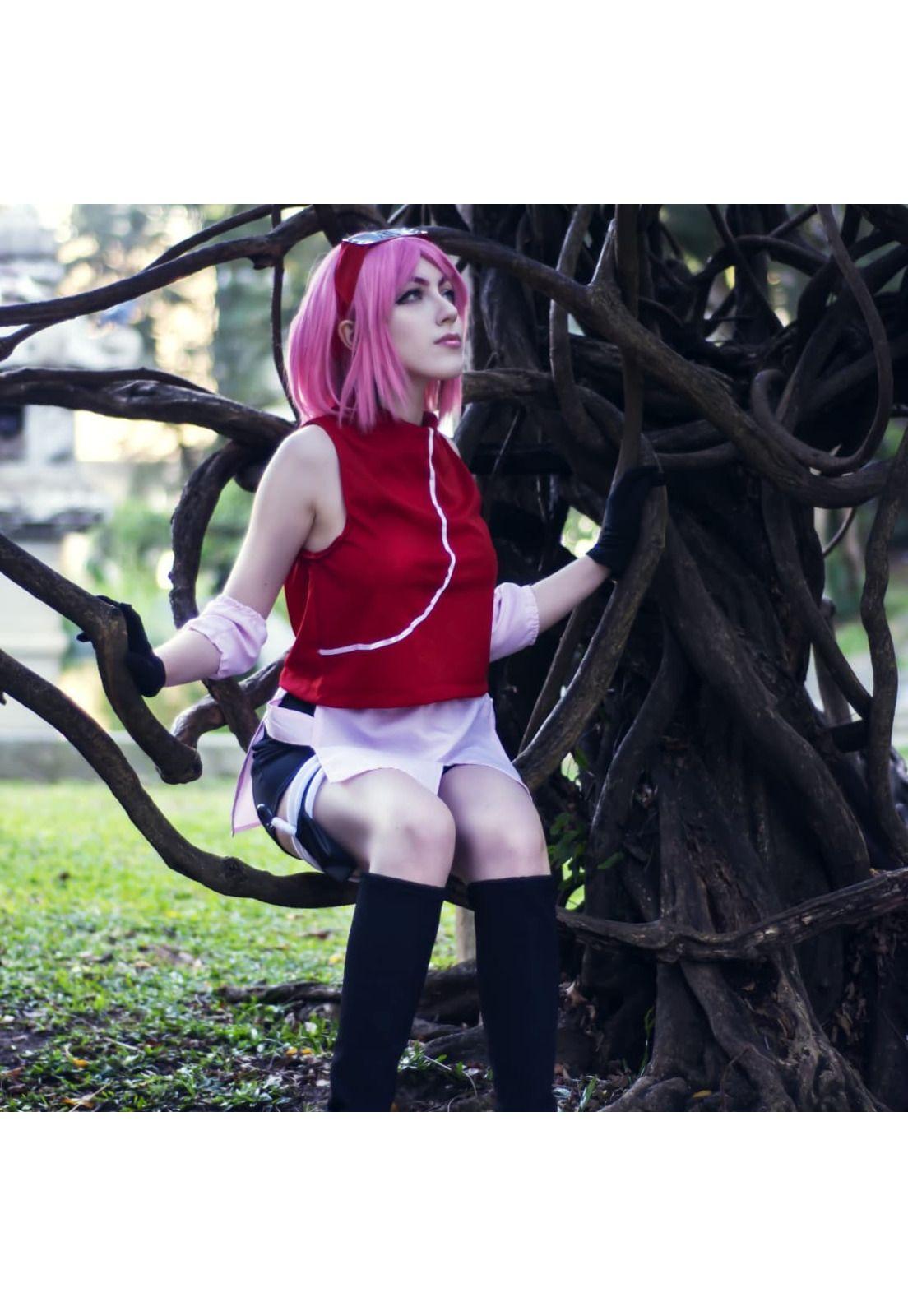 Traje Cosplay Sakura Haruno Completo - Naruto Shippuden-1