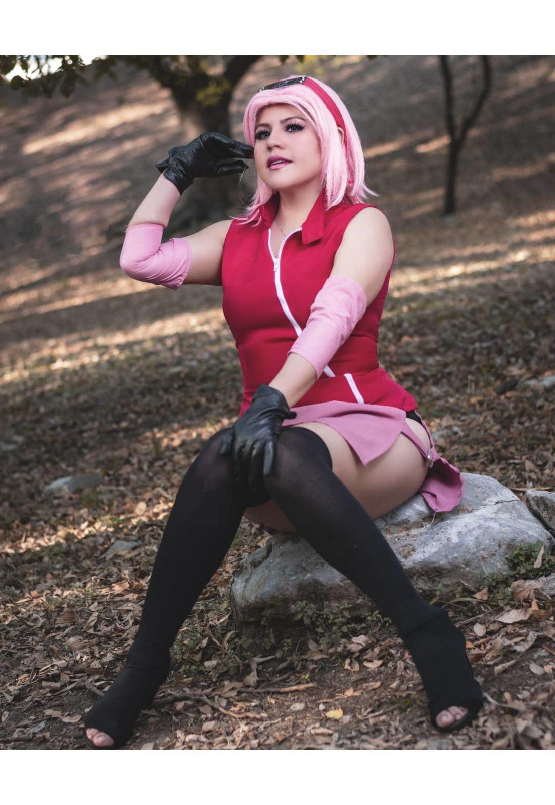 Traje Cosplay Sakura Haruno Completo - Naruto Shippuden-3
