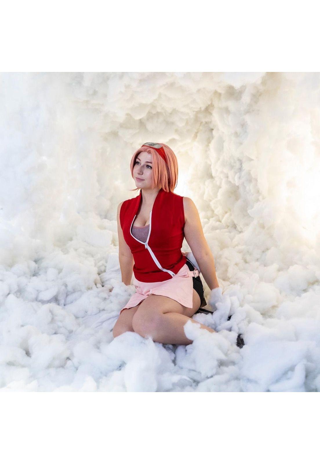 Traje Cosplay Sakura Haruno Completo - Naruto Shippuden-4