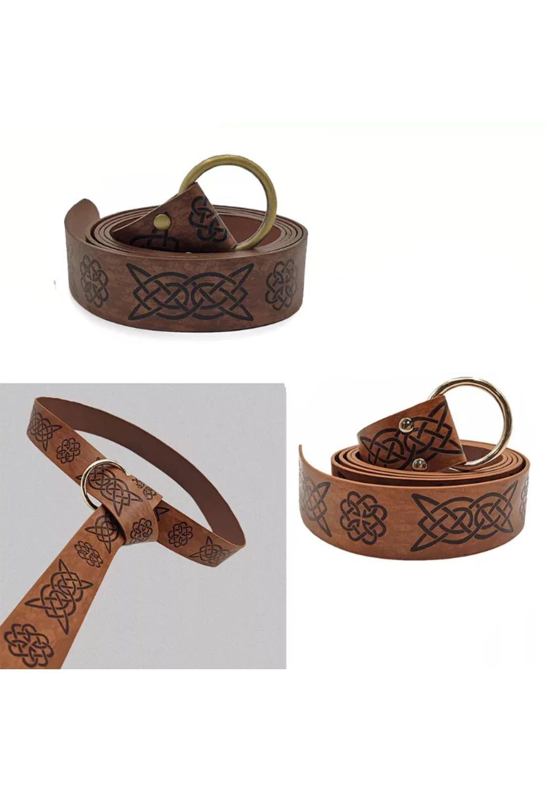 Cinturon Vikingo Medieval De Cuero Pu Accesorio Cosplay-2