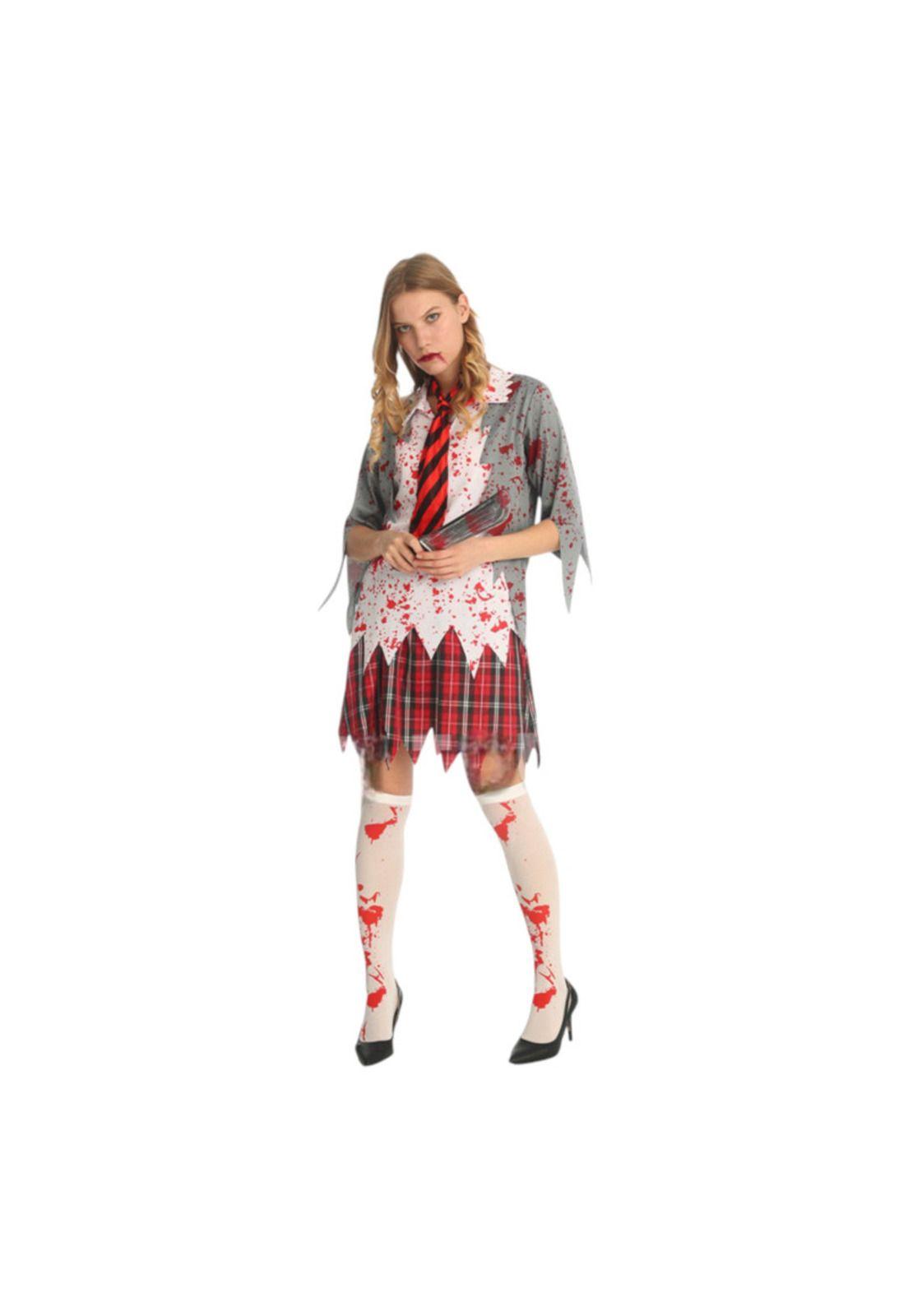 Disfraz Cosplay Zombie Femenino Escolar-1