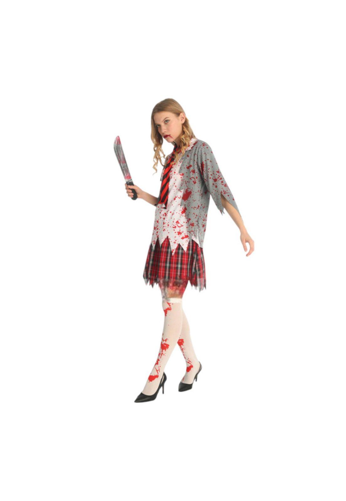 Disfraz Cosplay Zombie Femenino Escolar-2