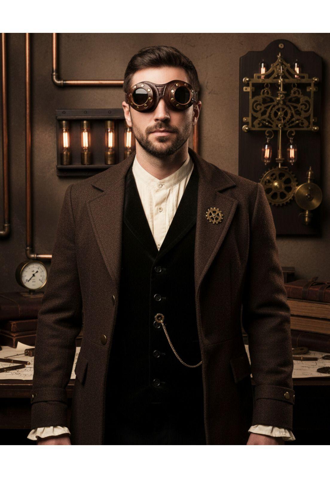 Gafas Lentes Steampunk Retro Vintage Cosplay Fantasía-2