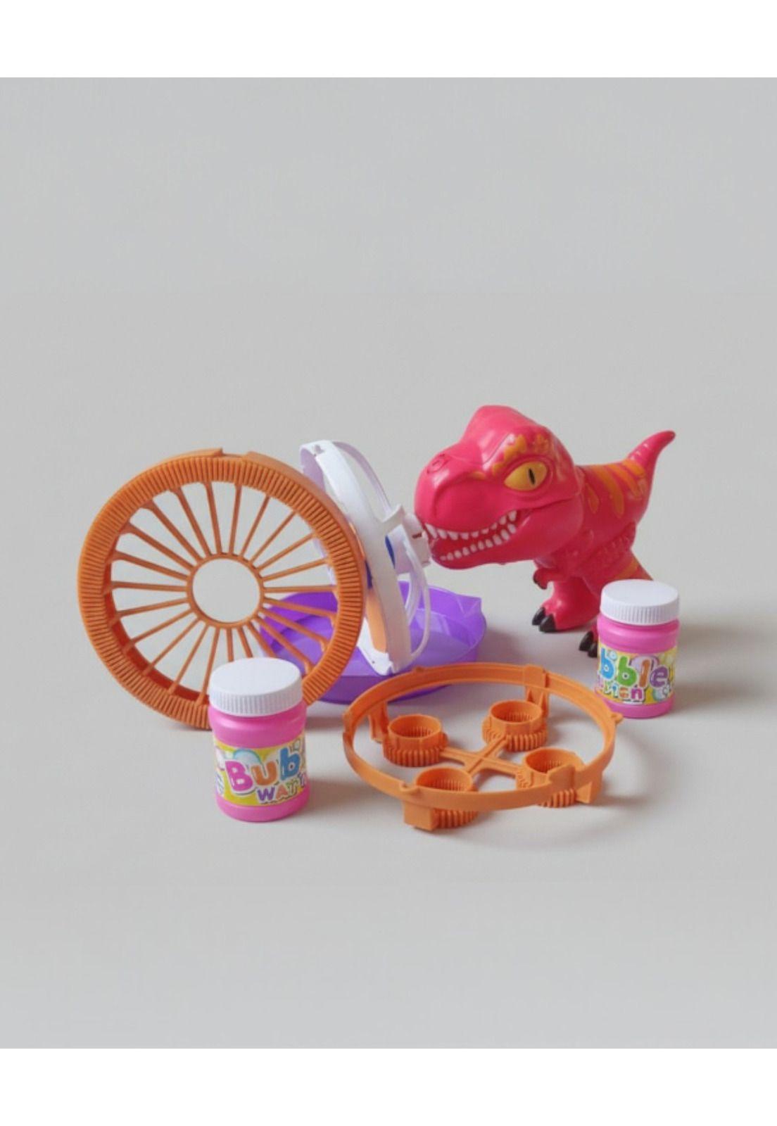 Pistola burbujas T-Rex grande luz y sonido-3