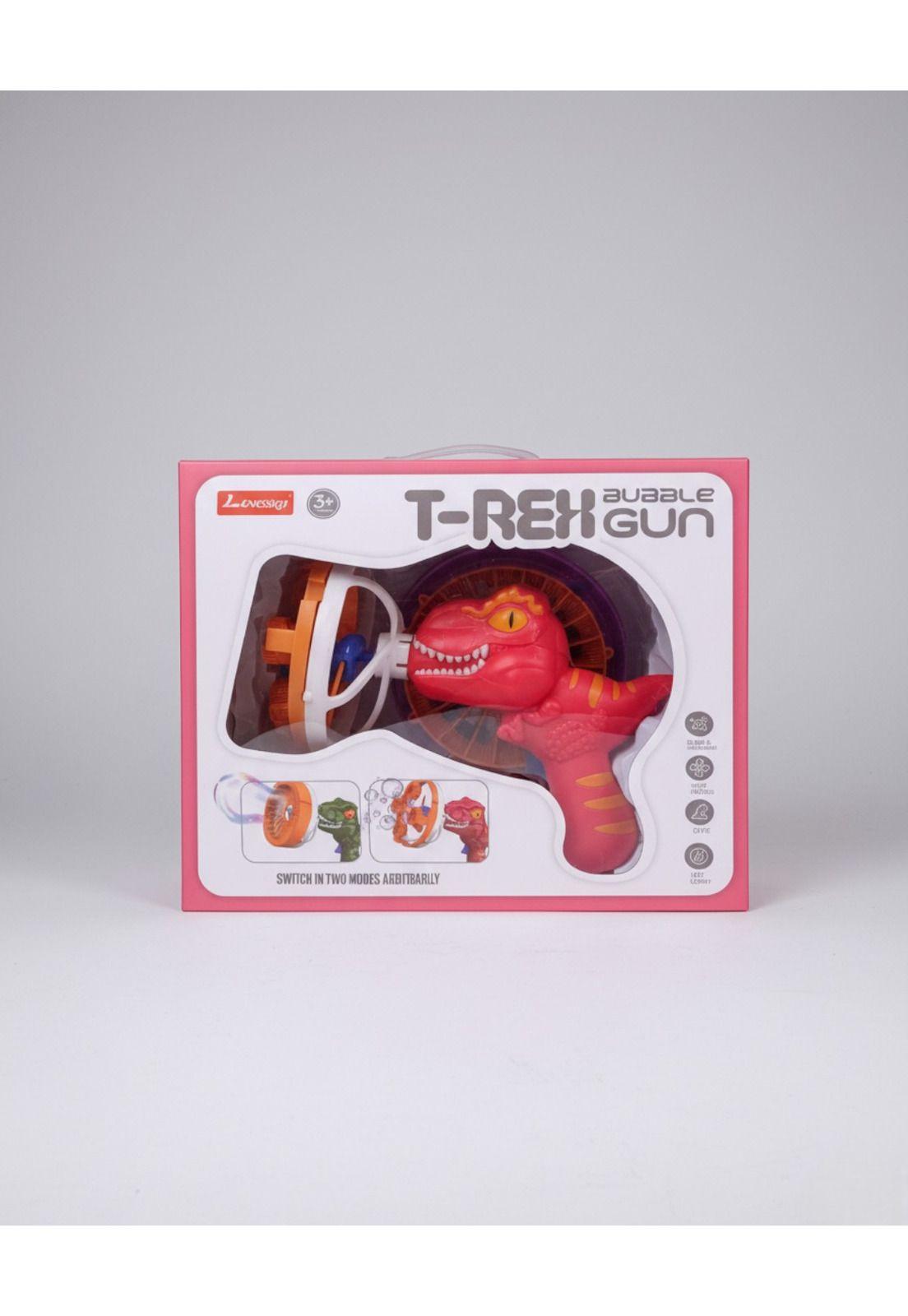 Pistola burbujas T-Rex grande luz y sonido-5