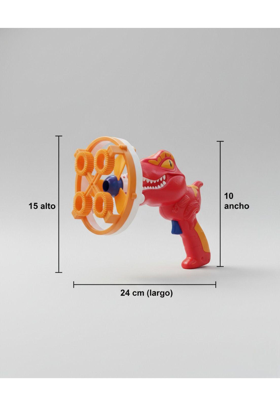 Pistola burbujas T-Rex grande luz y sonido-6