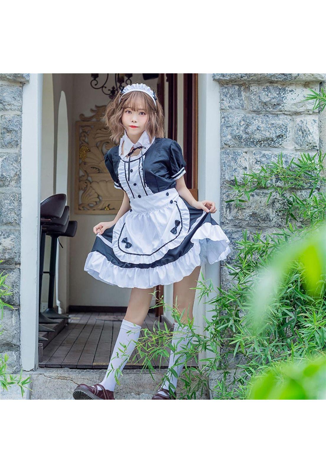Disfraz Cosplay Lolita Maid Sirvienta Japonesa-4