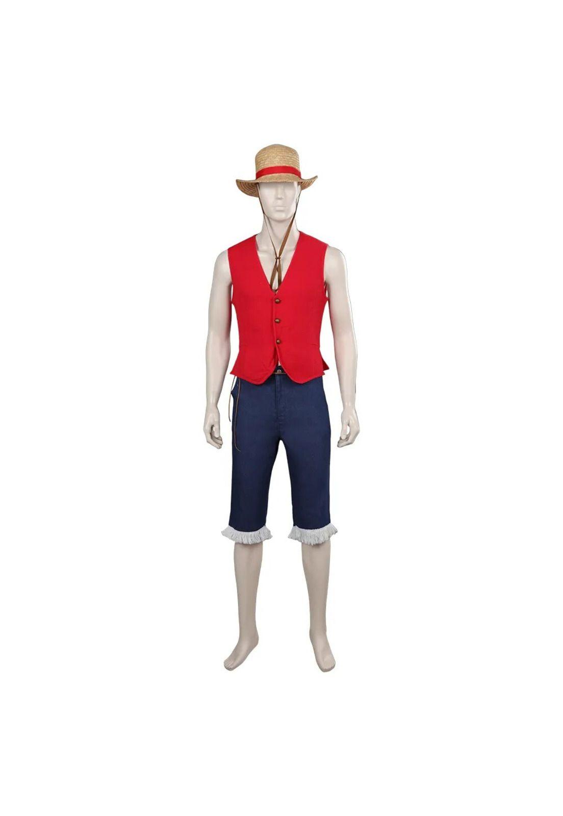 Disfraz Monkey D Luffy + Sombrero Incluido - Disfraz One Piece-0