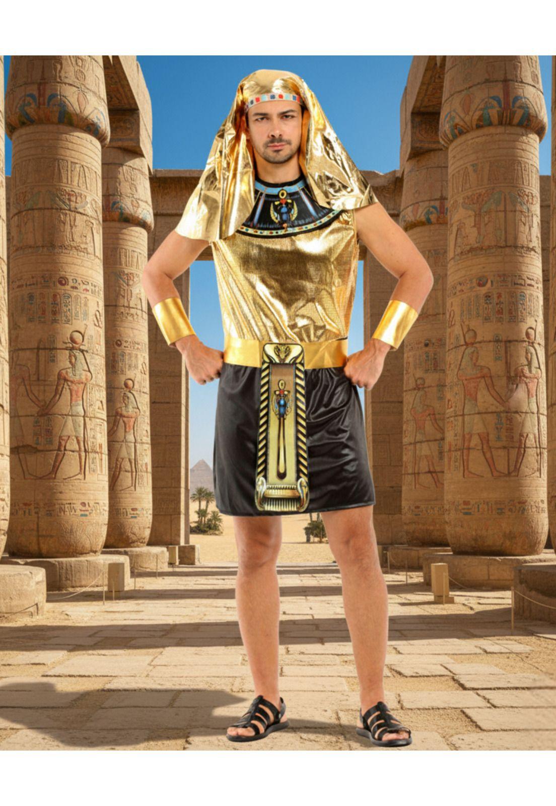 Disfraz Adulto Faraón Egipcio Realeza de Halloween Premium-5