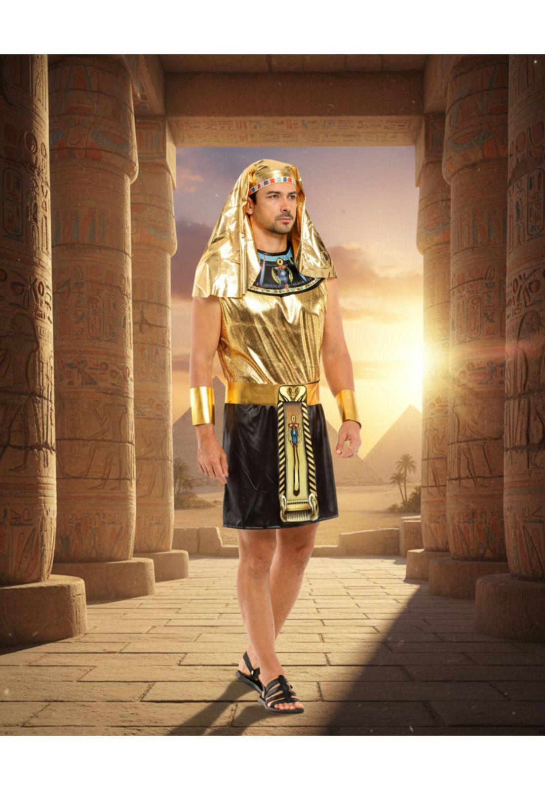 Disfraz Adulto Faraón Egipcio Realeza de Halloween Premium-6