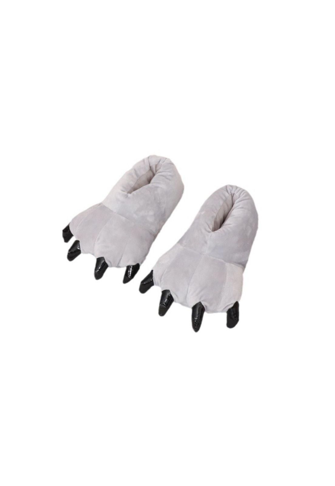 Pantuflas De Garra De Monstruo Suaves Y Cálidas Oso-1