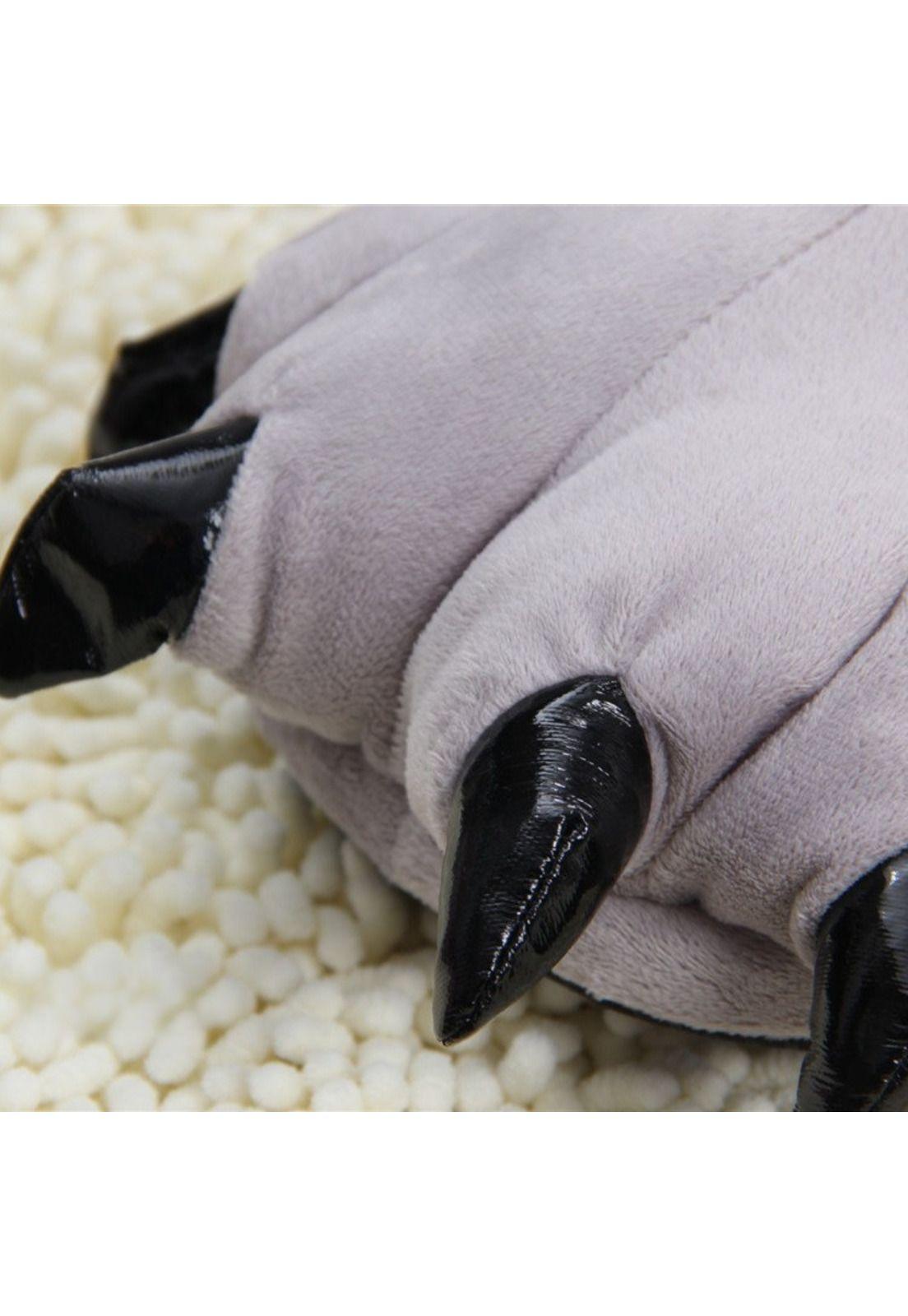 Pantuflas De Garra De Monstruo Suaves Y Cálidas Oso-3