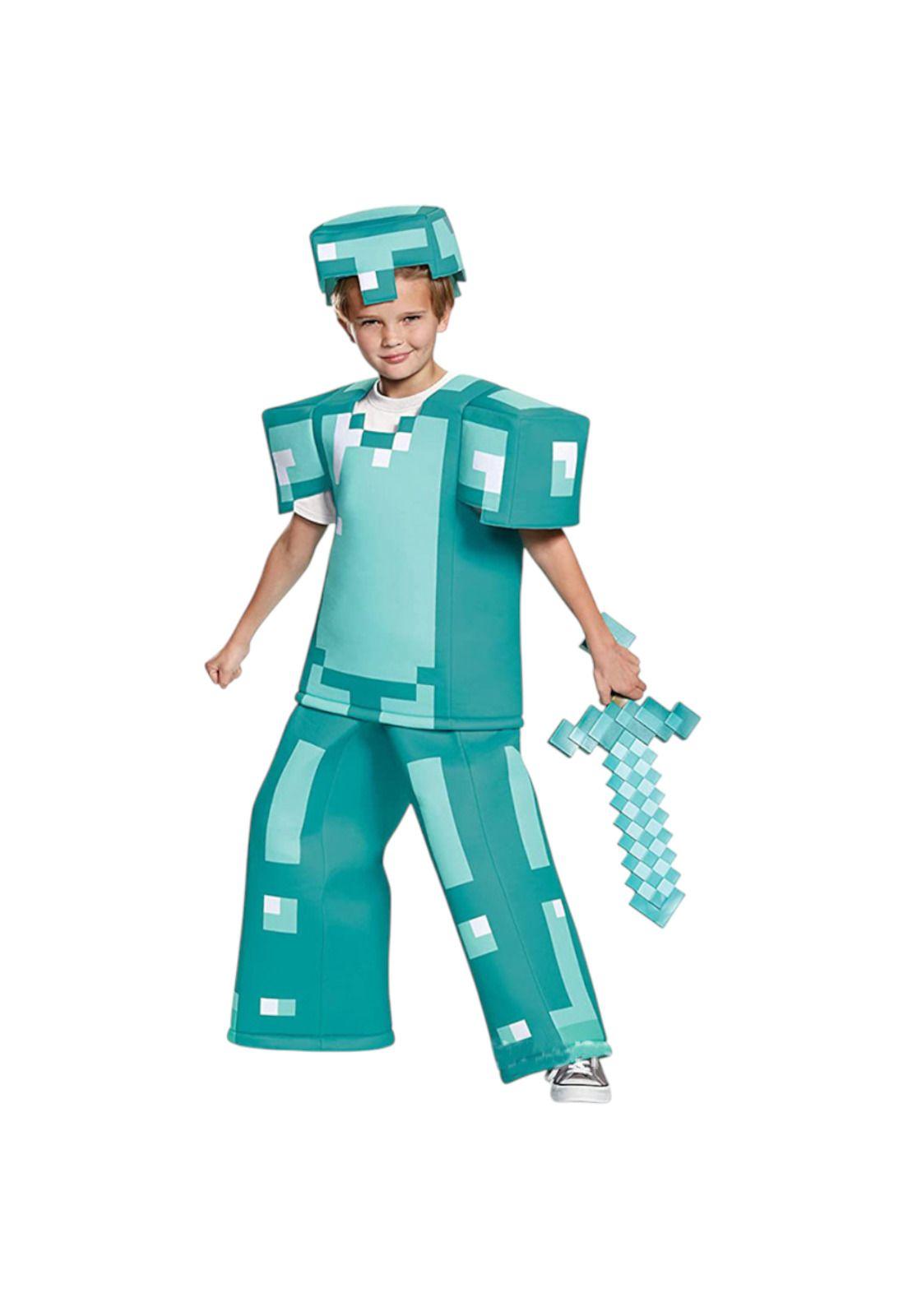 Disfraz Minecraft Creeper Y Armadura Diamante-0