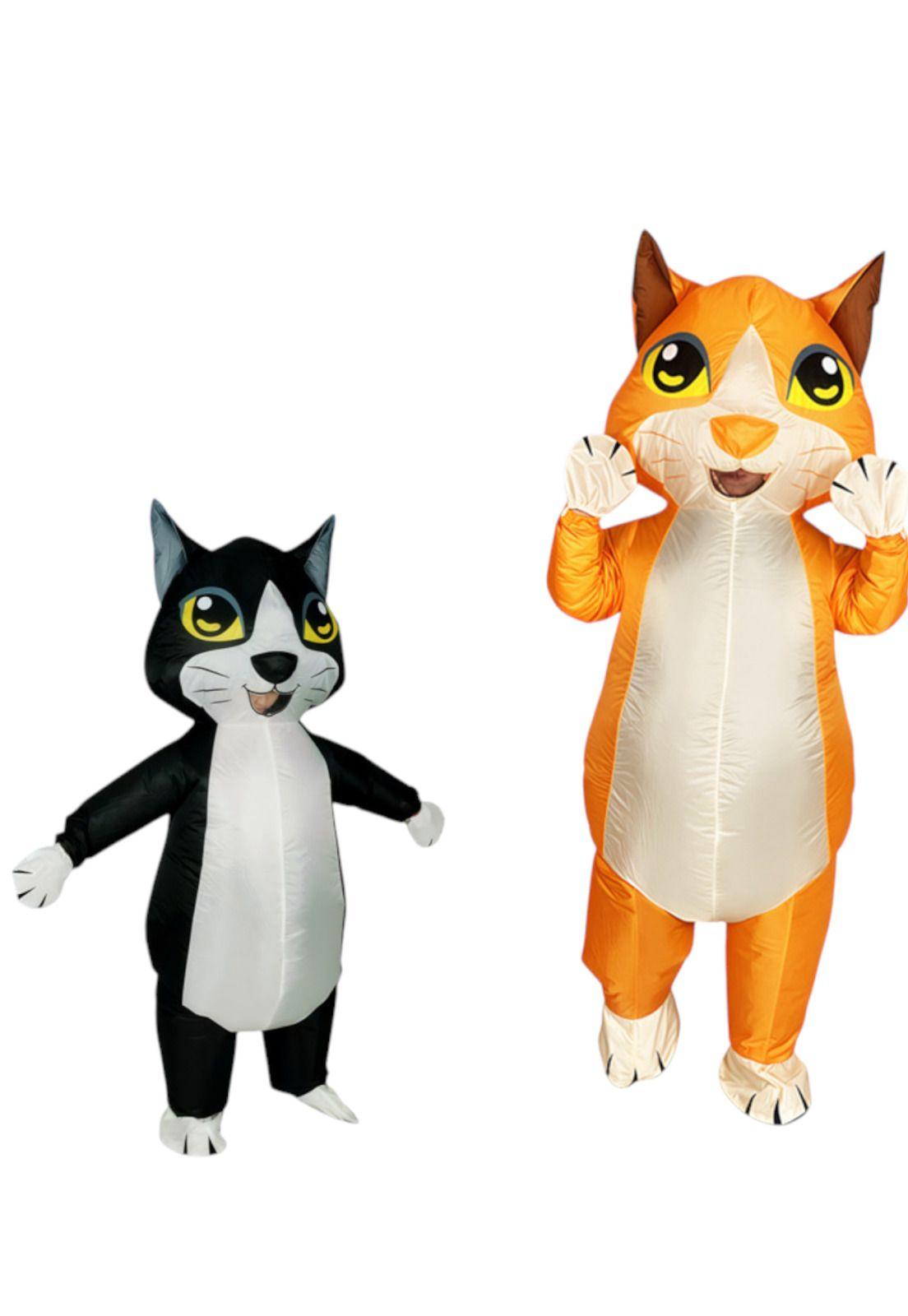 Disfraz Inflable De Gato Adulto Completo Halloween-2