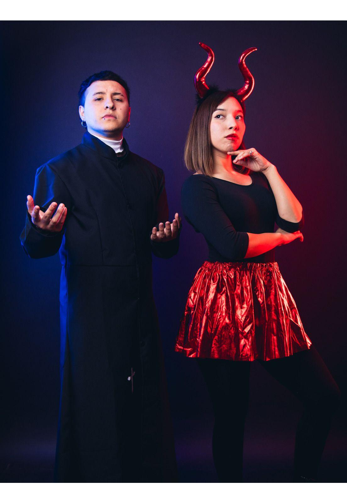      Set De Disfraz Faldita Cintillo Diabla Halloween-6