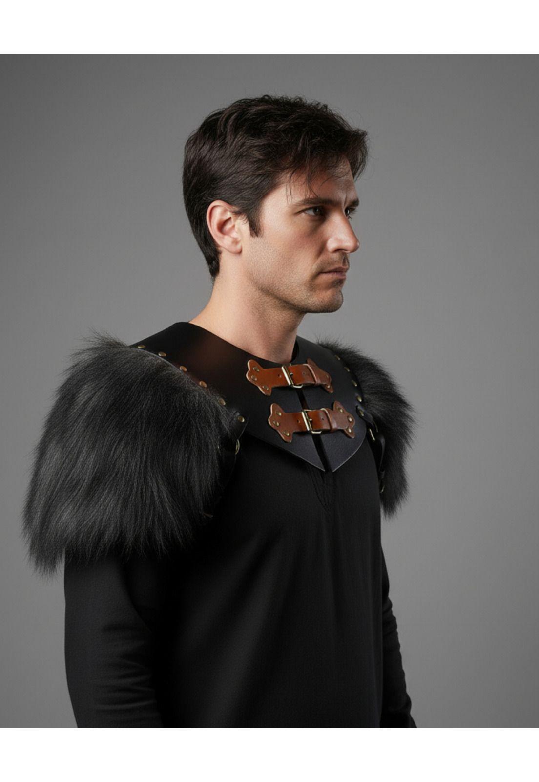 Armadura Accesorio Hombro Vikingo Medieval Adulto-2