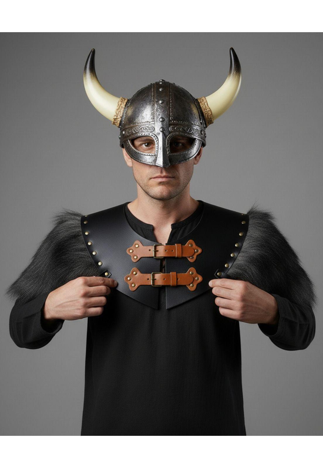Armadura Accesorio Hombro Vikingo Medieval Adulto-4