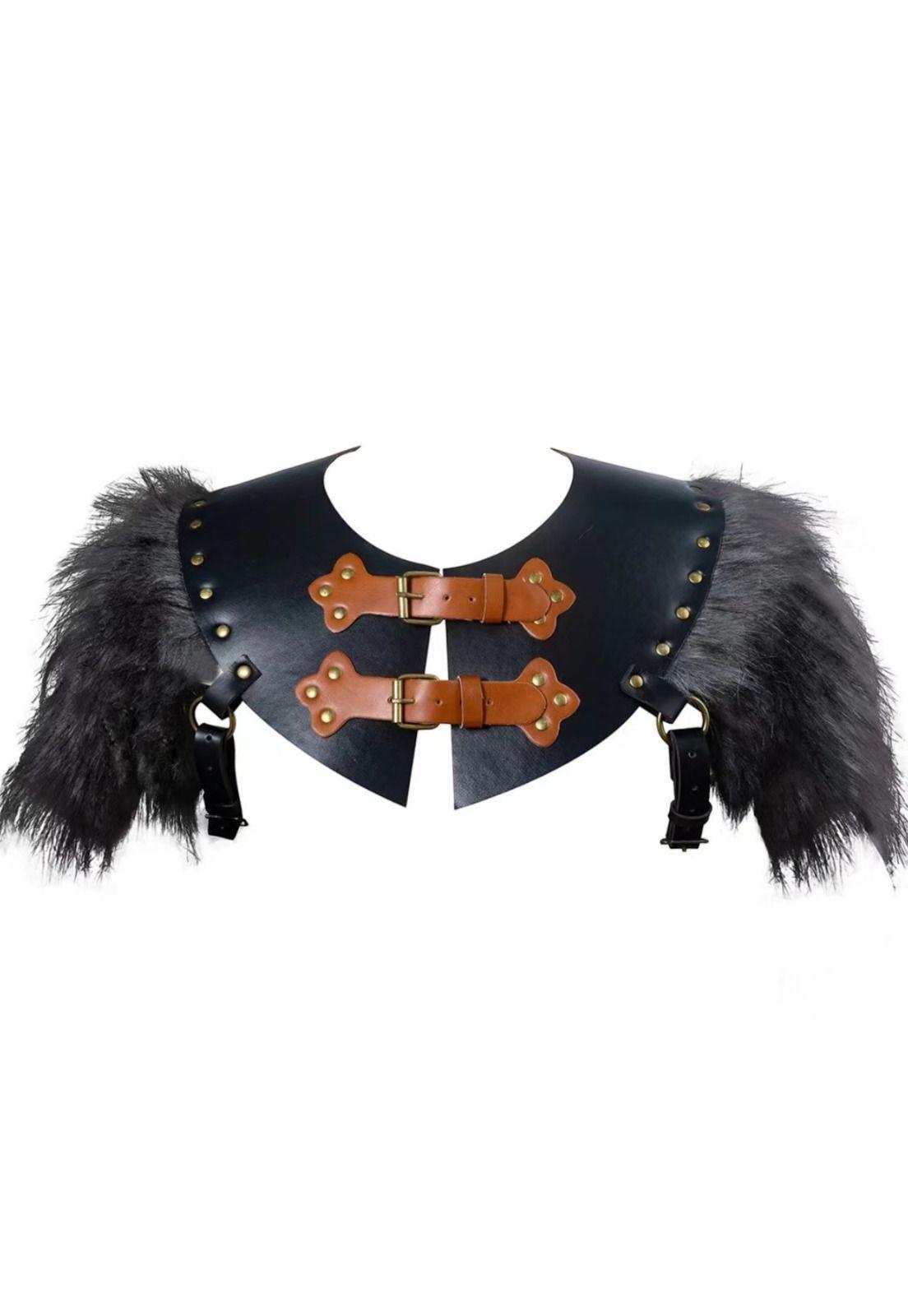 Armadura Accesorio Hombro Vikingo Medieval Adulto-5