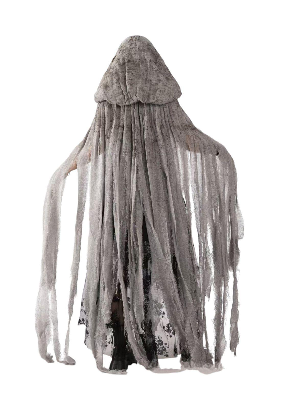 Disfraz Cosplay  Capa de Terror con capucha Tunica Halloween Hollow Knight Anubis Momia-4