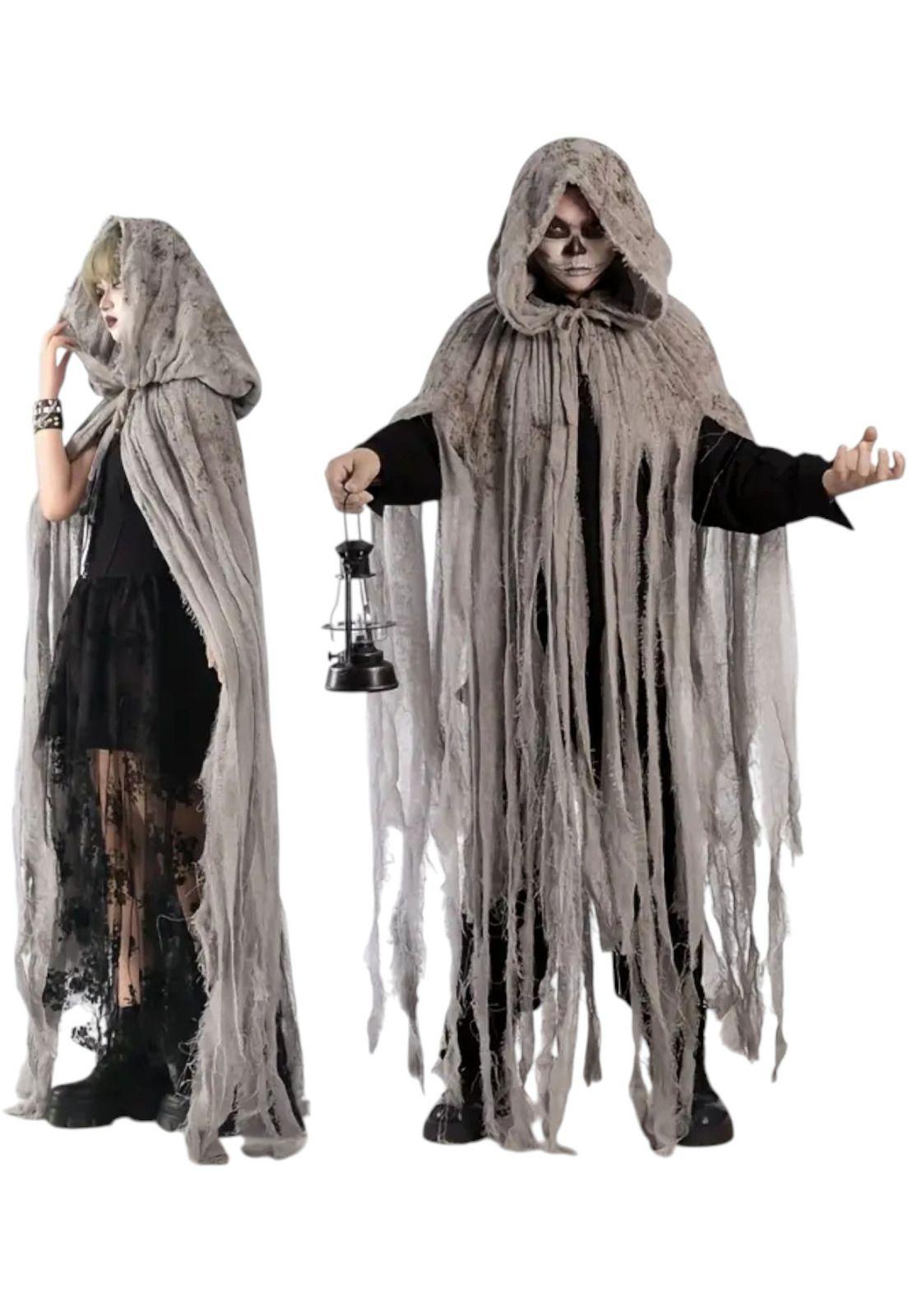 Disfraz Cosplay  Capa de Terror con capucha Tunica Halloween Hollow Knight Anubis Momia-6