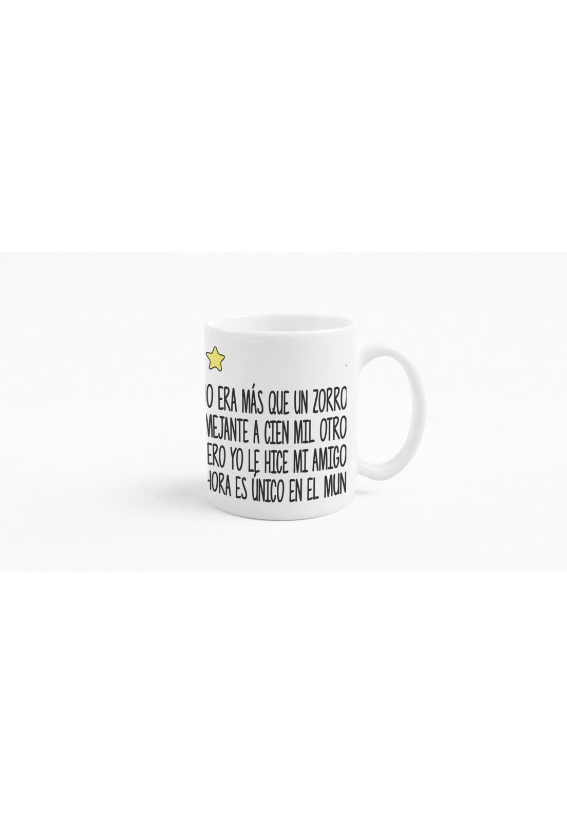 Tazones tazas blancas El Principito Amigo Unico Zorro-2
