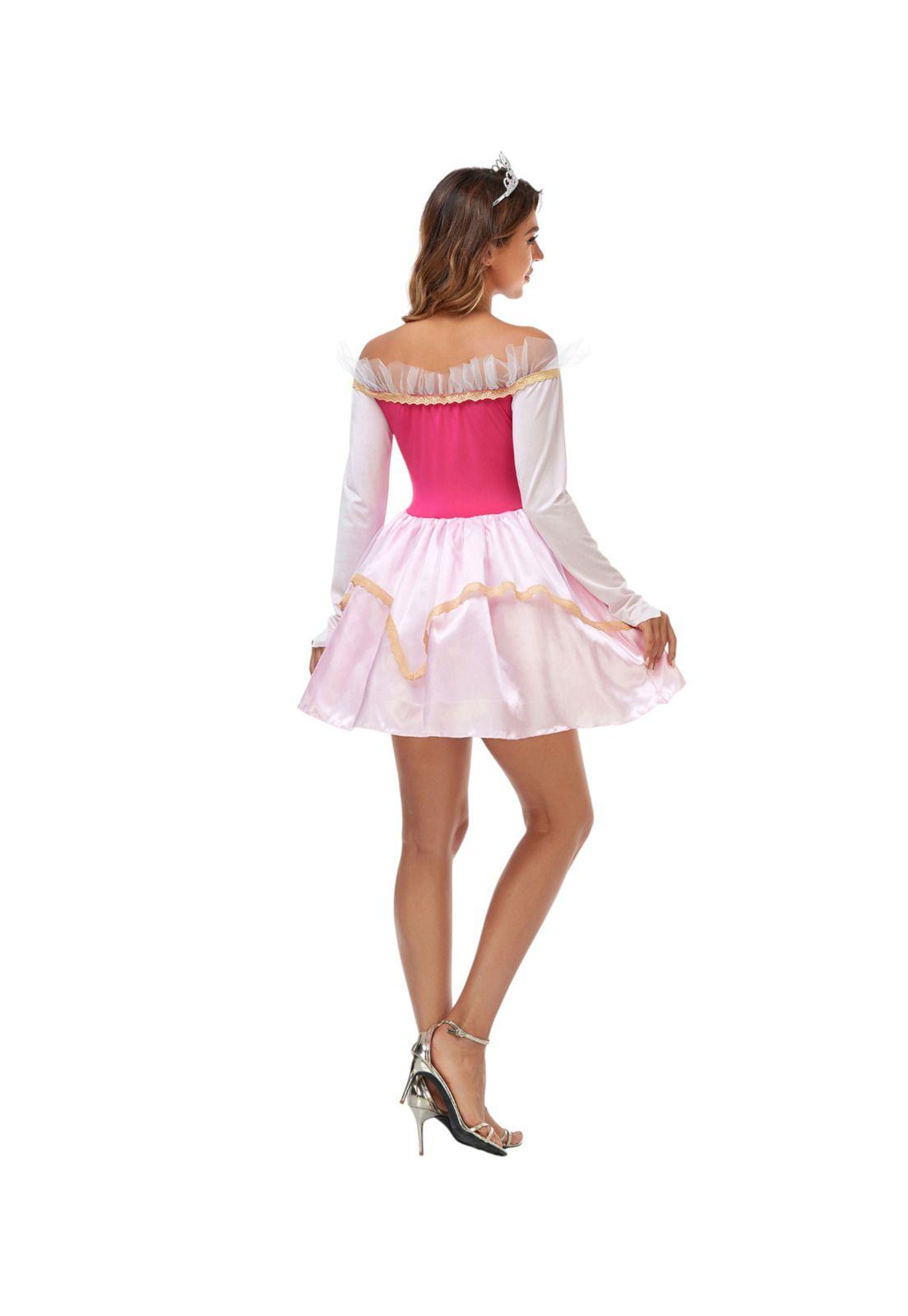 Disfraz Princesa Aurora Adulto Completo Vestido Elegante Halloween-4