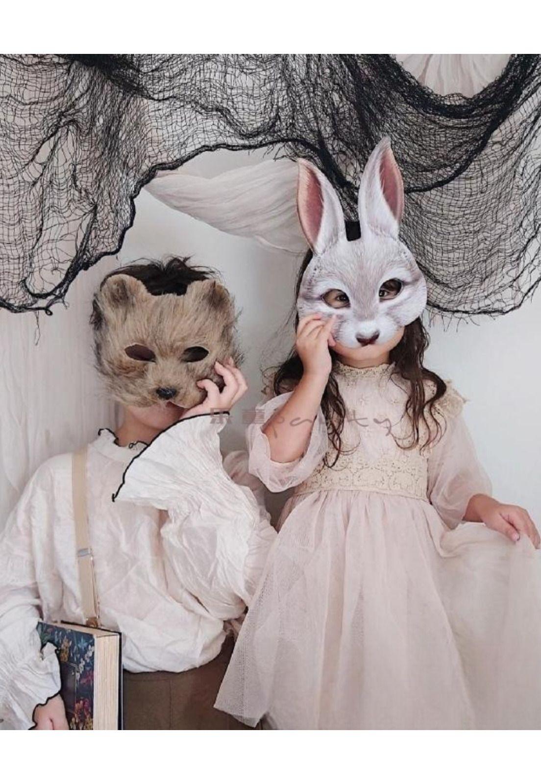 Máscara Conejo Realista Para Disfraz Cotillón Halloween-2